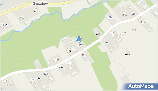 Gwizdów, Gwizdów, 132, mapa Gwizdów