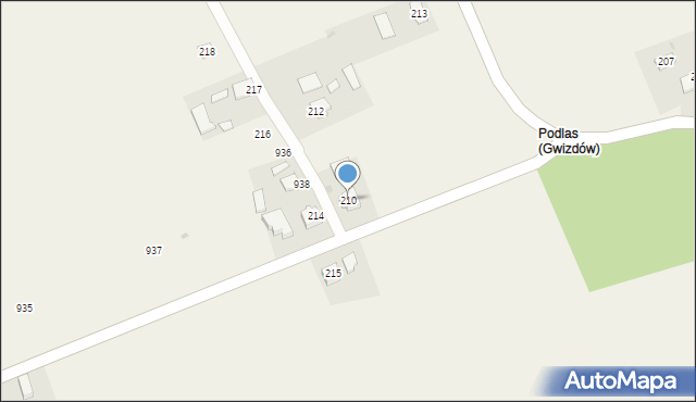 Gwizdów, Gwizdów, 210, mapa Gwizdów