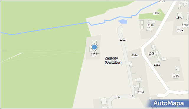 Gwizdów, Gwizdów, 265, mapa Gwizdów