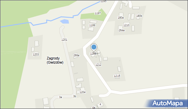 Gwizdów, Gwizdów, 266, mapa Gwizdów