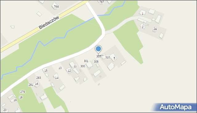 Gwizdów, Gwizdów, 305, mapa Gwizdów