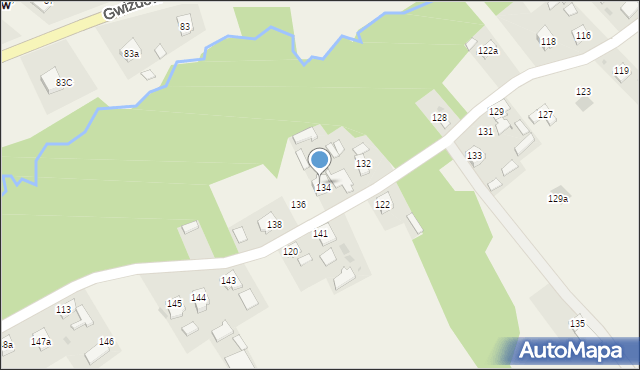 Gwizdów, Gwizdów, 62, mapa Gwizdów