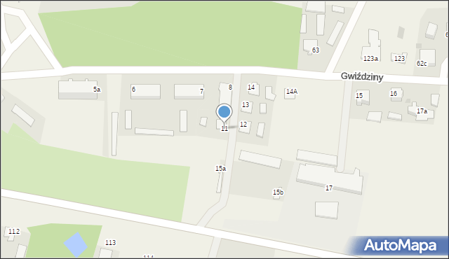 Gwiździny, Gwiździny, 11, mapa Gwiździny