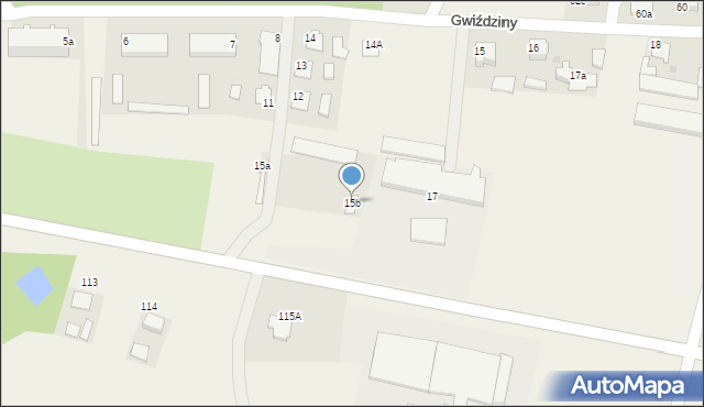 Gwiździny, Gwiździny, 15b, mapa Gwiździny