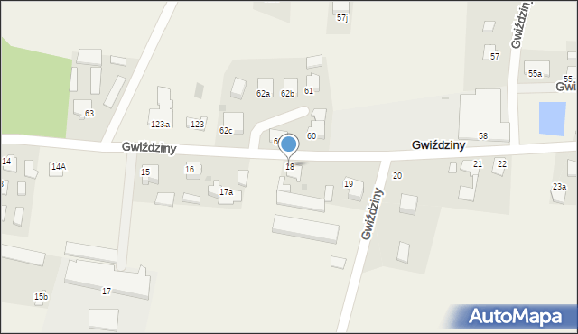 Gwiździny, Gwiździny, 18, mapa Gwiździny