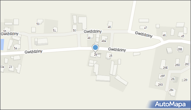 Gwiździny, Gwiździny, 24, mapa Gwiździny