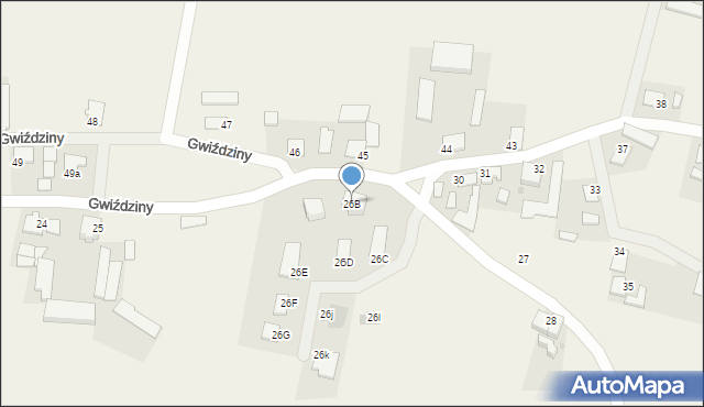Gwiździny, Gwiździny, 26B, mapa Gwiździny
