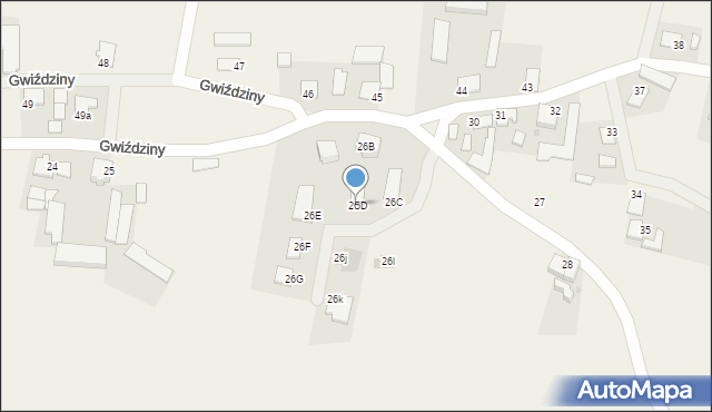 Gwiździny, Gwiździny, 26D, mapa Gwiździny