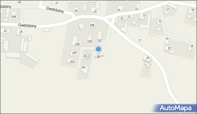 Gwiździny, Gwiździny, 26l, mapa Gwiździny