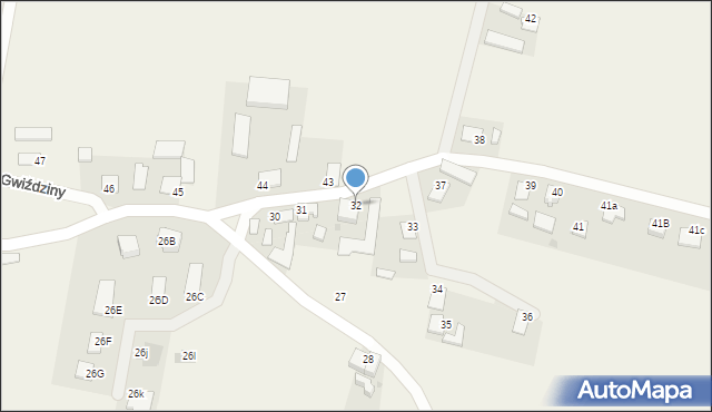 Gwiździny, Gwiździny, 32, mapa Gwiździny