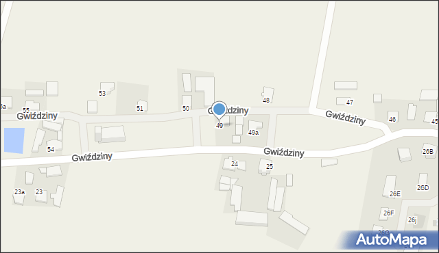 Gwiździny, Gwiździny, 49, mapa Gwiździny