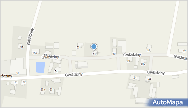 Gwiździny, Gwiździny, 51, mapa Gwiździny