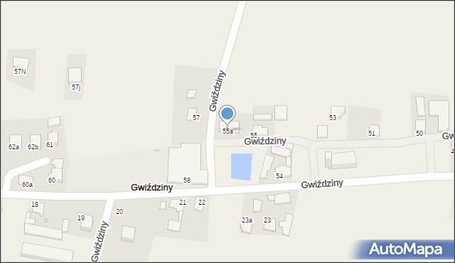 Gwiździny, Gwiździny, 55a, mapa Gwiździny