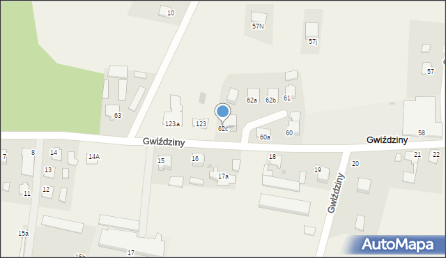 Gwiździny, Gwiździny, 62c, mapa Gwiździny