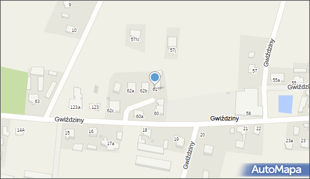 Gwiździny, Gwiździny, 61, mapa Gwiździny