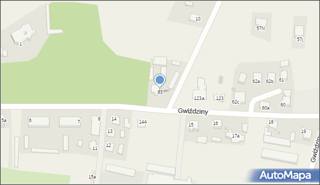 Gwiździny, Gwiździny, 63, mapa Gwiździny
