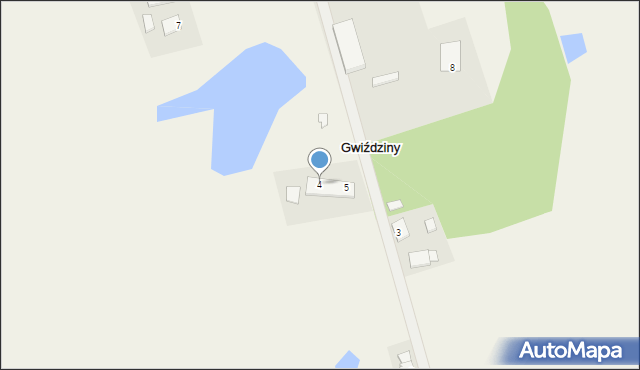 Gwiździny, Gwiździny, 4, mapa Gwiździny