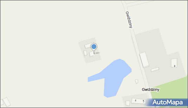 Gwiździny, Gwiździny, 7, mapa Gwiździny