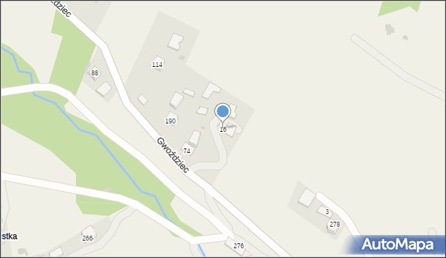 Gwoździec, Gwoździec, 16, mapa Gwoździec
