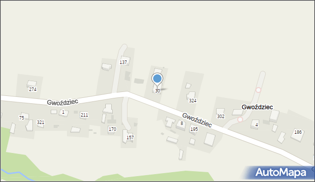 Gwoździec, Gwoździec, 30, mapa Gwoździec