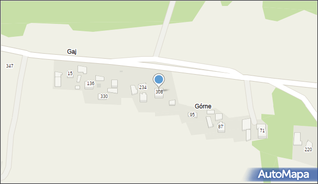 Gwoździec, Gwoździec, 308, mapa Gwoździec