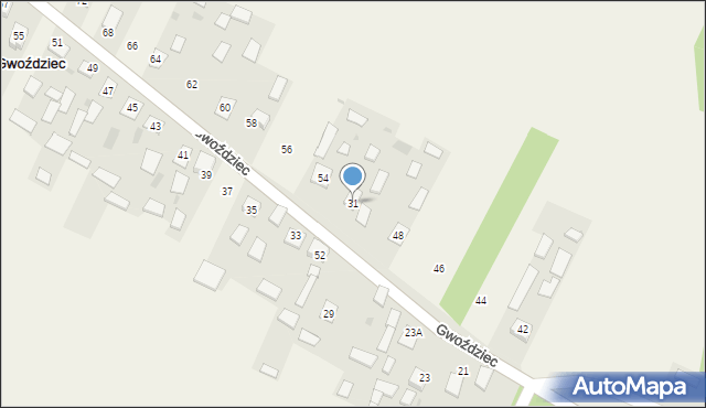 Gwoździec, Gwoździec, 31, mapa Gwoździec