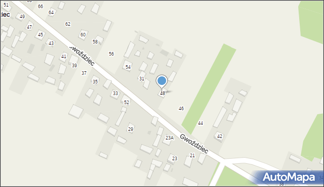 Gwoździec, Gwoździec, 48, mapa Gwoździec