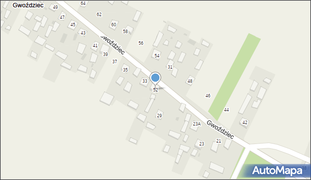 Gwoździec, Gwoździec, 52, mapa Gwoździec