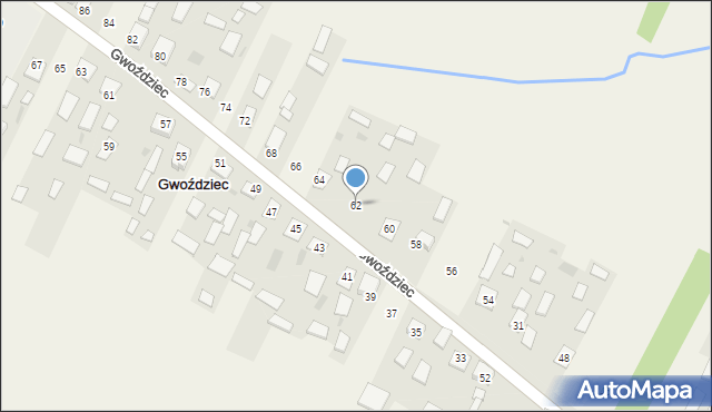 Gwoździec, Gwoździec, 62, mapa Gwoździec