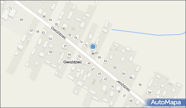 Gwoździec, Gwoździec, 68, mapa Gwoździec