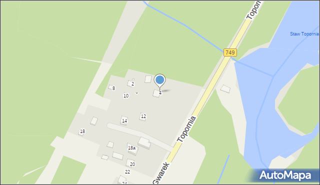 Janów, Gwarek, 4, mapa Janów