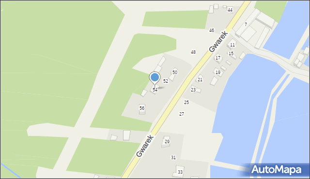 Janów, Gwarek, 54, mapa Janów