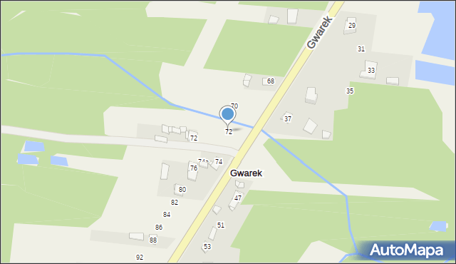 Janów, Gwarek, 72, mapa Janów