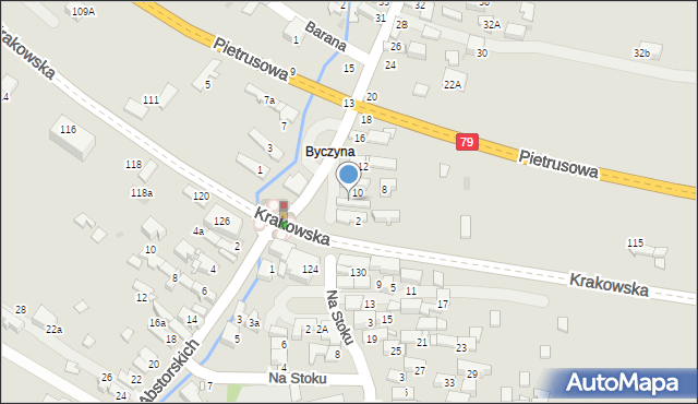 Jaworzno, Gwardzistów, 4, mapa Jaworzno