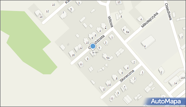 Jednorożec, Gwiaździsta, 7, mapa Jednorożec