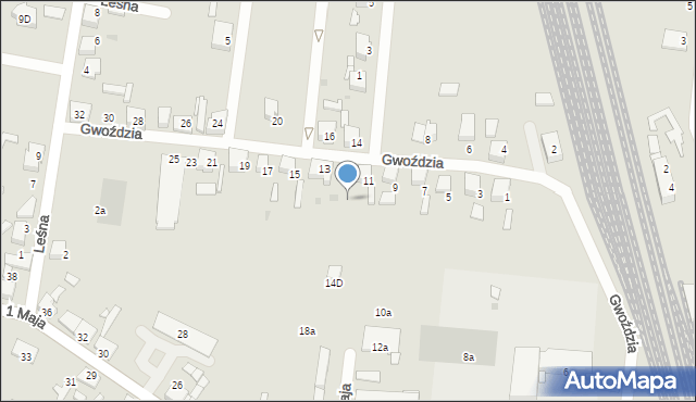 Kalety, Gwoździa, 11a, mapa Kalety