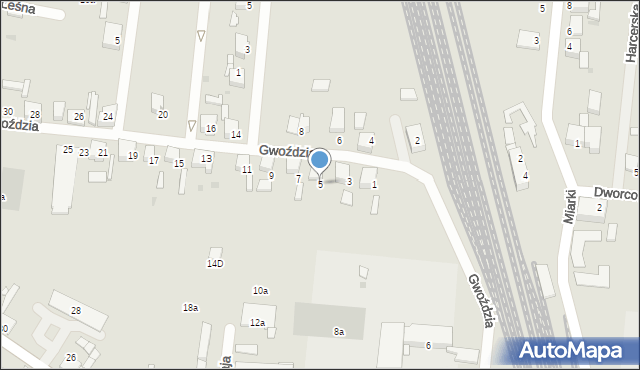 Kalety, Gwoździa, 5, mapa Kalety