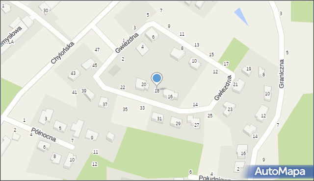 Koleczkowo, Gwiezdna, 18, mapa Koleczkowo