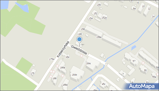 Kraków, Gwieździsta, 1, mapa Krakowa