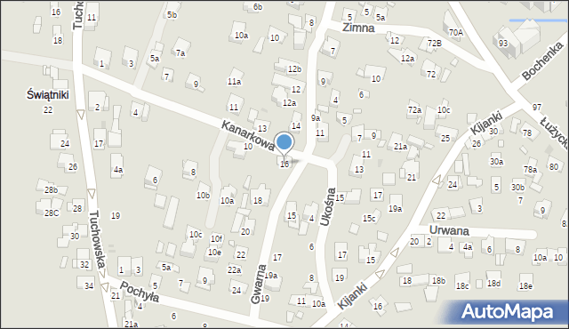 Kraków, Gwarna, 16, mapa Krakowa