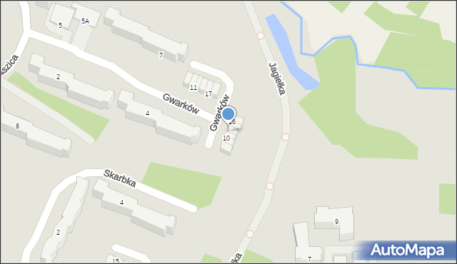 Łęczna, Gwarków, 12, mapa Łęczna