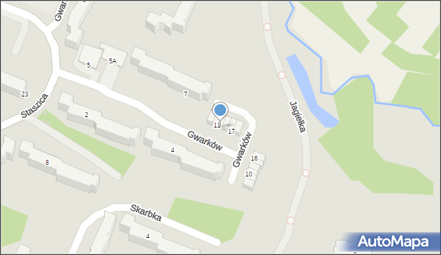 Łęczna, Gwarków, 13, mapa Łęczna