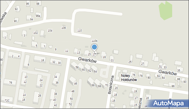 Lędziny, Gwarków, 17, mapa Lędziny