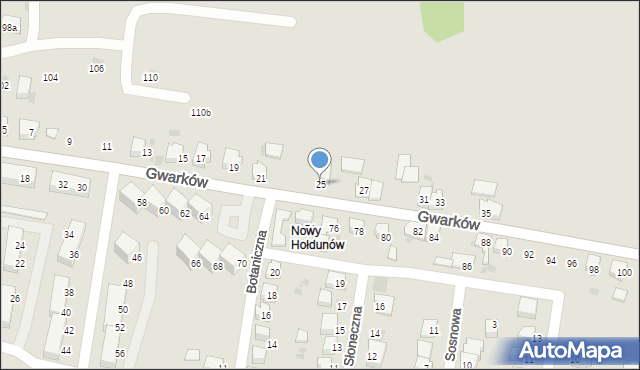 Lędziny, Gwarków, 25, mapa Lędziny