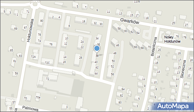 Lędziny, Gwarków, 38, mapa Lędziny