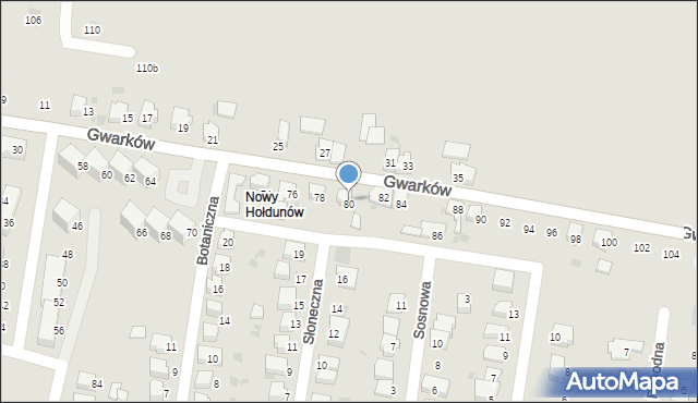 Lędziny, Gwarków, 80, mapa Lędziny