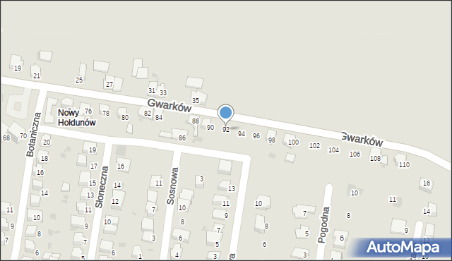 Lędziny, Gwarków, 92, mapa Lędziny