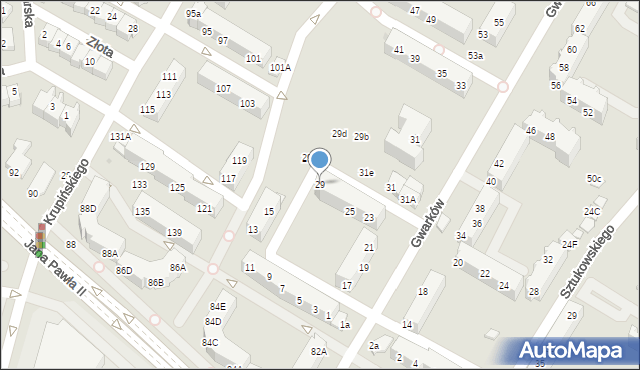 Lubin, Gwarków, 29, mapa Lubin