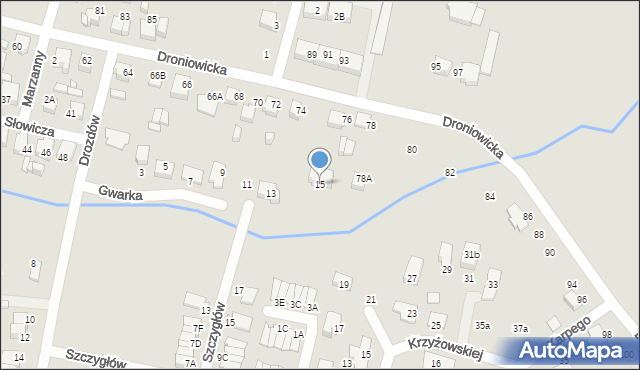 Lubliniec, Gwarka, 15, mapa Lubliniec