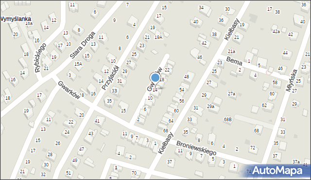 Mikołów, Gwarków, 14, mapa Mikołów